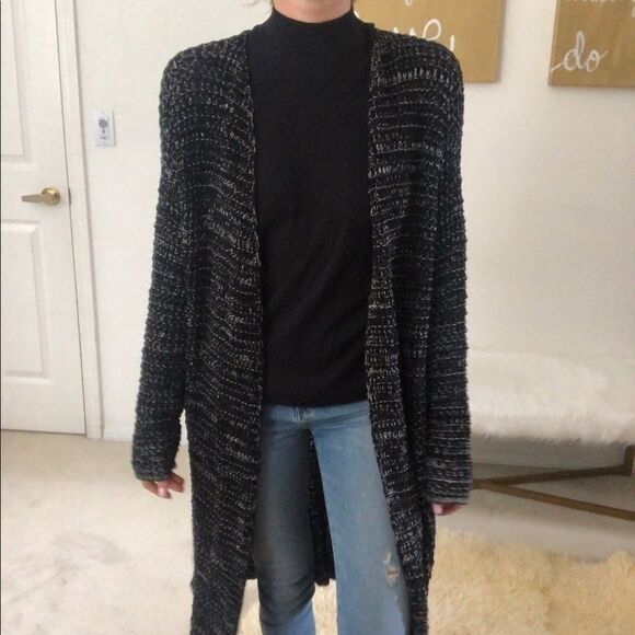 New Indigenous Organic Fair Trade textured long cardigan Sweater - Picture 1 of 5